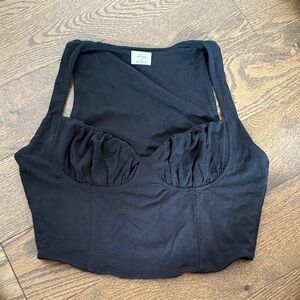 Wilfred Black Ruched Tank Top